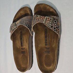 Birkenstock Madrid Snake Print Sandals